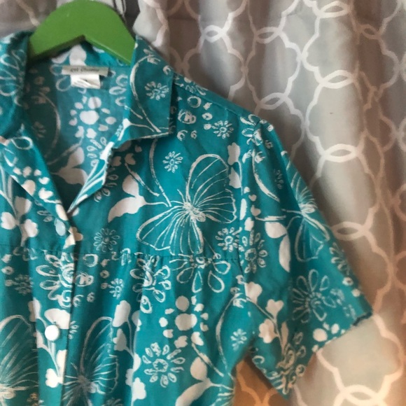 Vintage 1950s moonglow button butterfly top - Picture 2 of 4